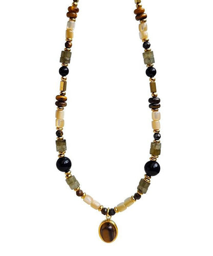 Original Design Tiger's Eye Agate Pendant Necklace