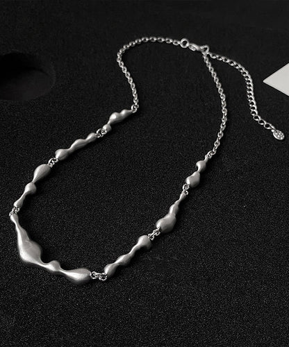 Original Design Silk Metal Overgild Asymmetrical Necklace