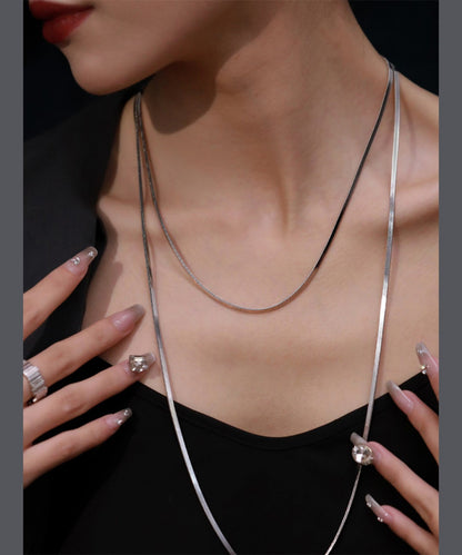 Original Design Sterling Silver Layered Necklace Po068