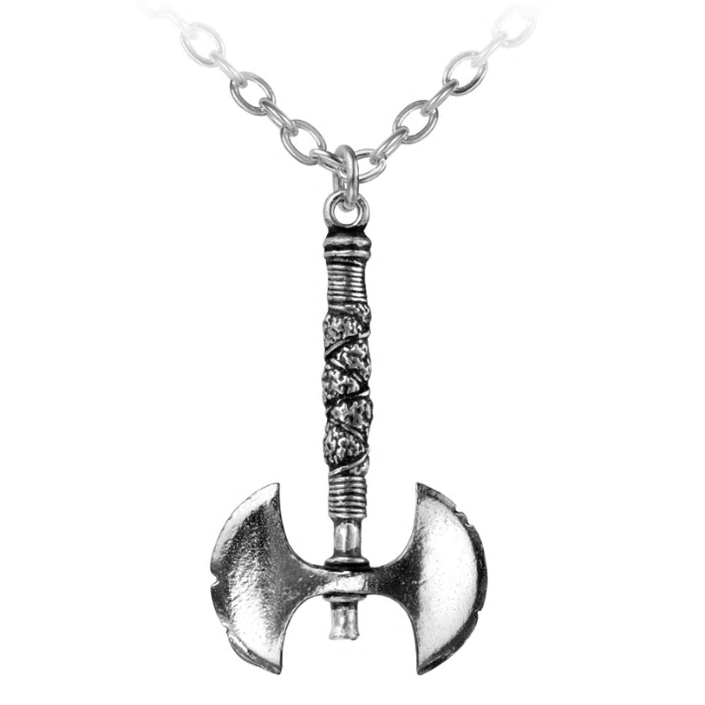 Double Axe Pendant Necklace by Alchemy Gothic