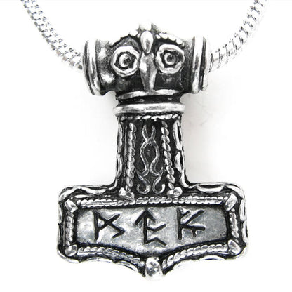 Bindrune Hammer Pendant Viking Necklace by Alchemy Gothic