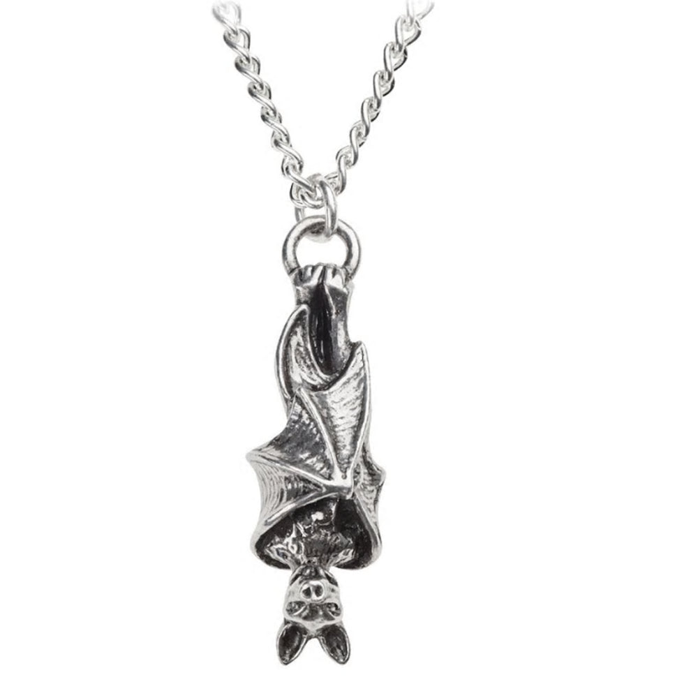 Awaiting the Eventide Bat Pendant Necklace by Alchemy Gothic
