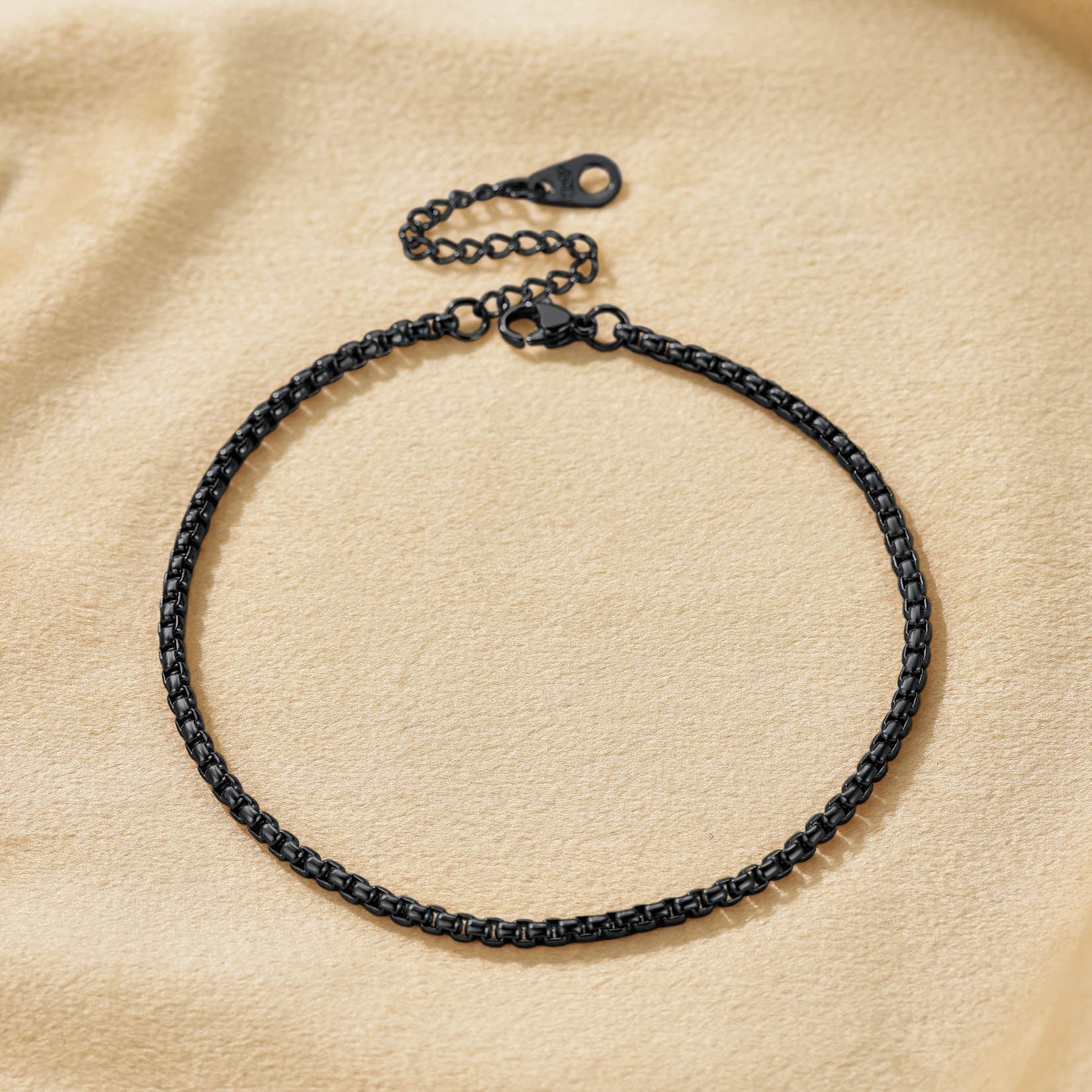 3mm Stainless Steel Box Chain Anklet for