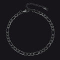 6mm Figaro Chain Anklet Bracelet for