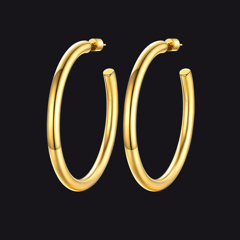 20/30/40/60/80mm Large Thin Hoop Earrings for
