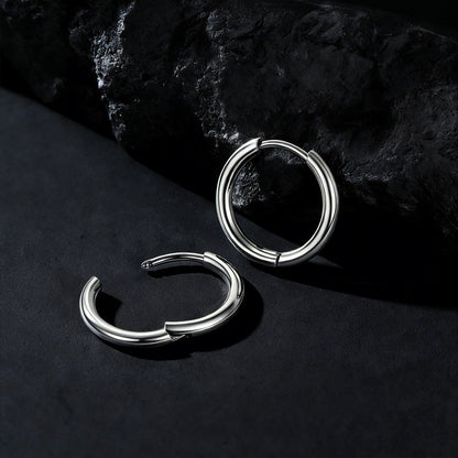 Stainless Steel Small Huggie Hoop Earrings for