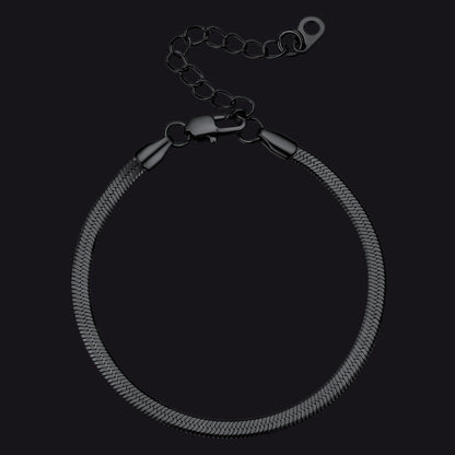 3mm/5mm Width Snake Chain Bracelet for