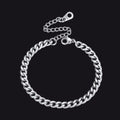 4mm Cuban Chain Link Bracelet for Stainless Steel
