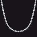 Cz Diamond Cut Tennis Chain Necklace for