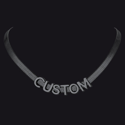 5mm Personalized Name Choker Chain Necklace for
