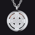 Custom Picture Celtic Knot Cross Locket Aromatherapy Essential Oil Necklaces for