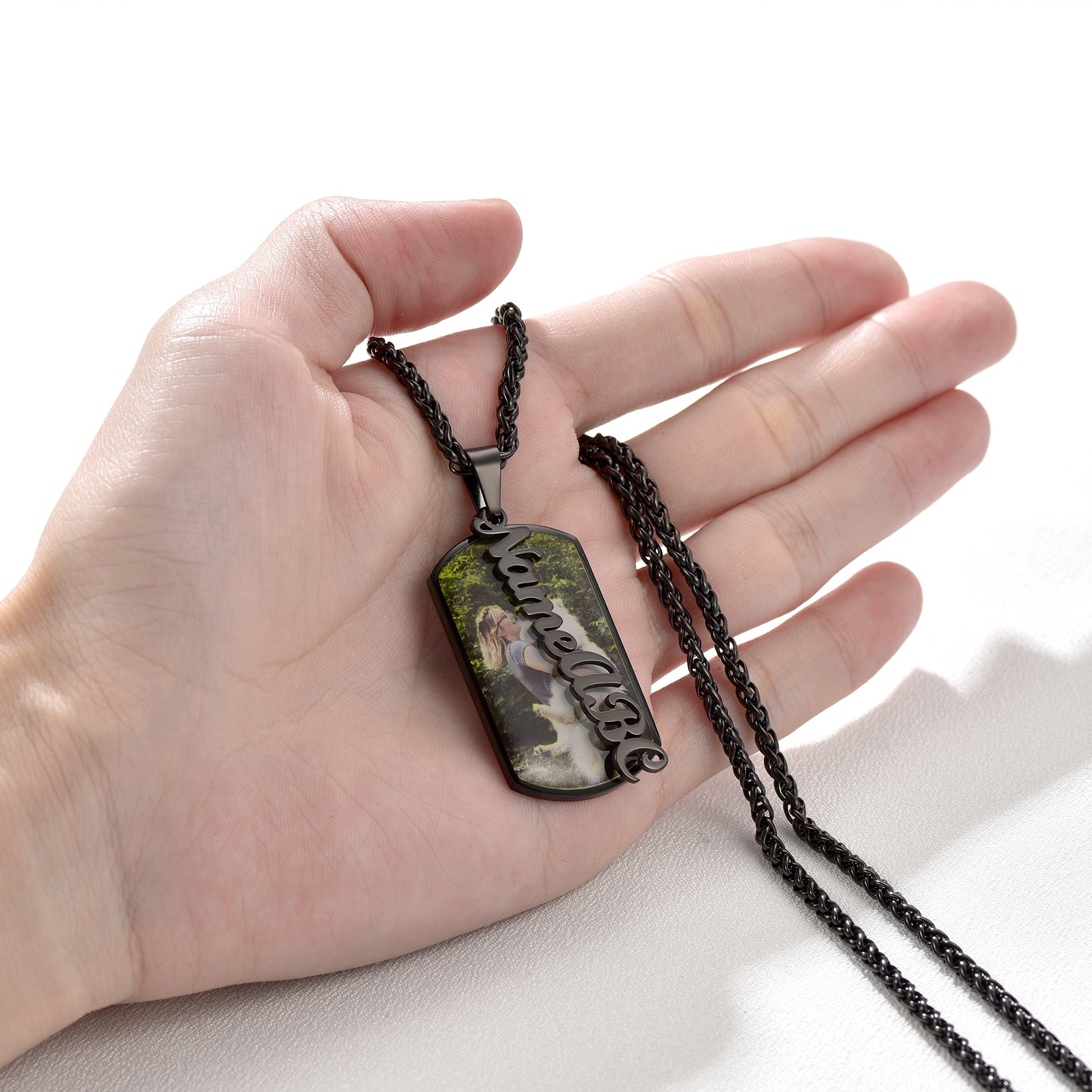 Customized Picture Dog Tags Necklace With Name for