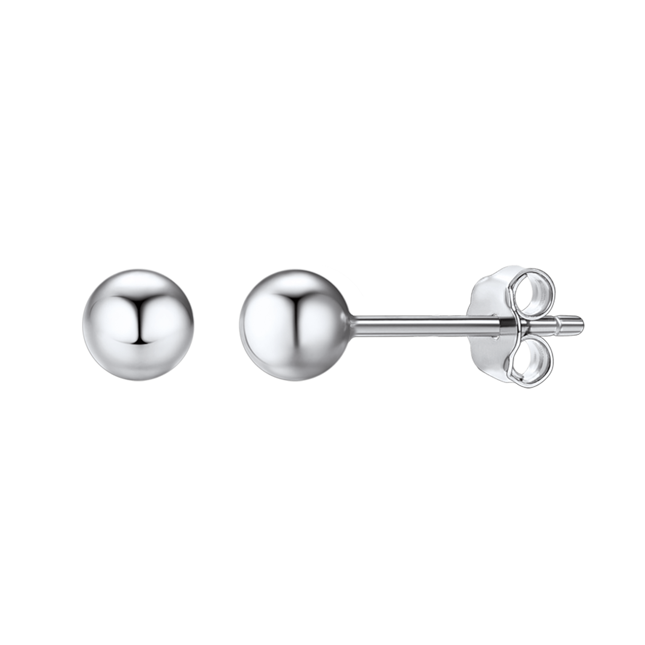 S925 Silver Minimalist Ball Stud Earrings for