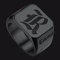 Customized Initial Name Signet Ring Gifts for Father