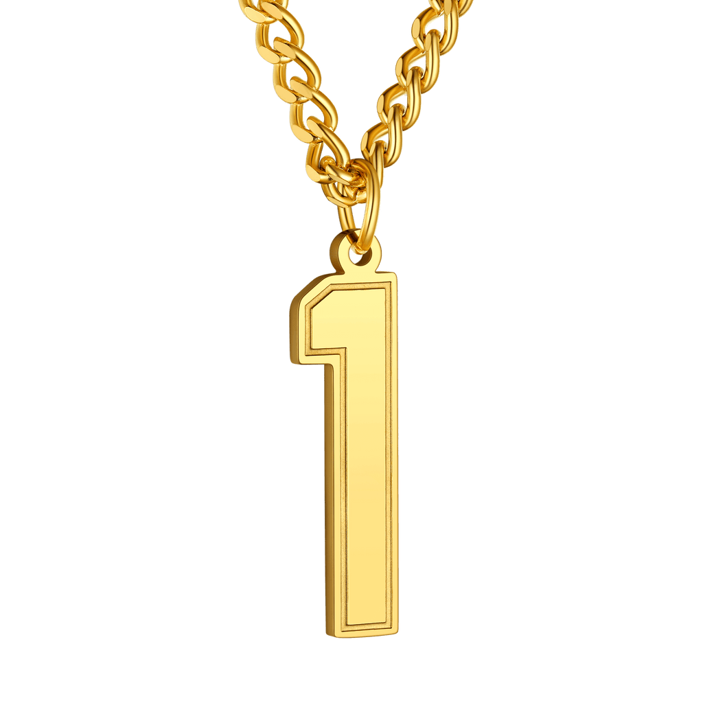 Personalized Sports Jersey Number Chain Necklace for Sport Fans