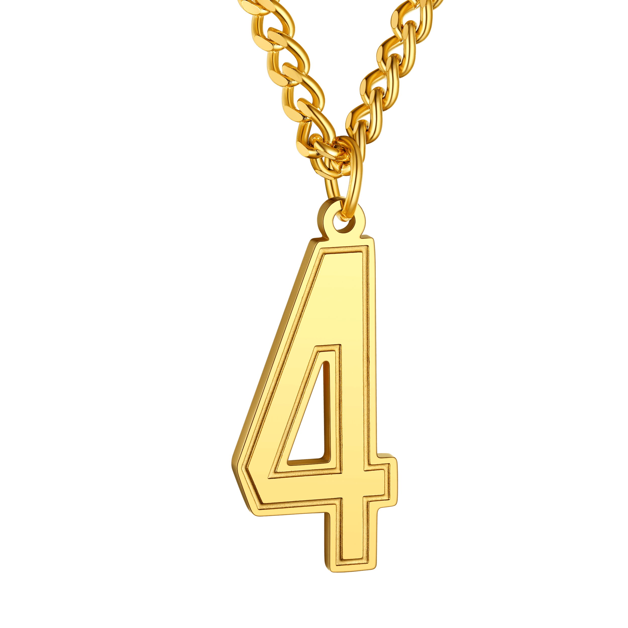 Personalized Sports Jersey Number Chain Necklace for Sport Fans