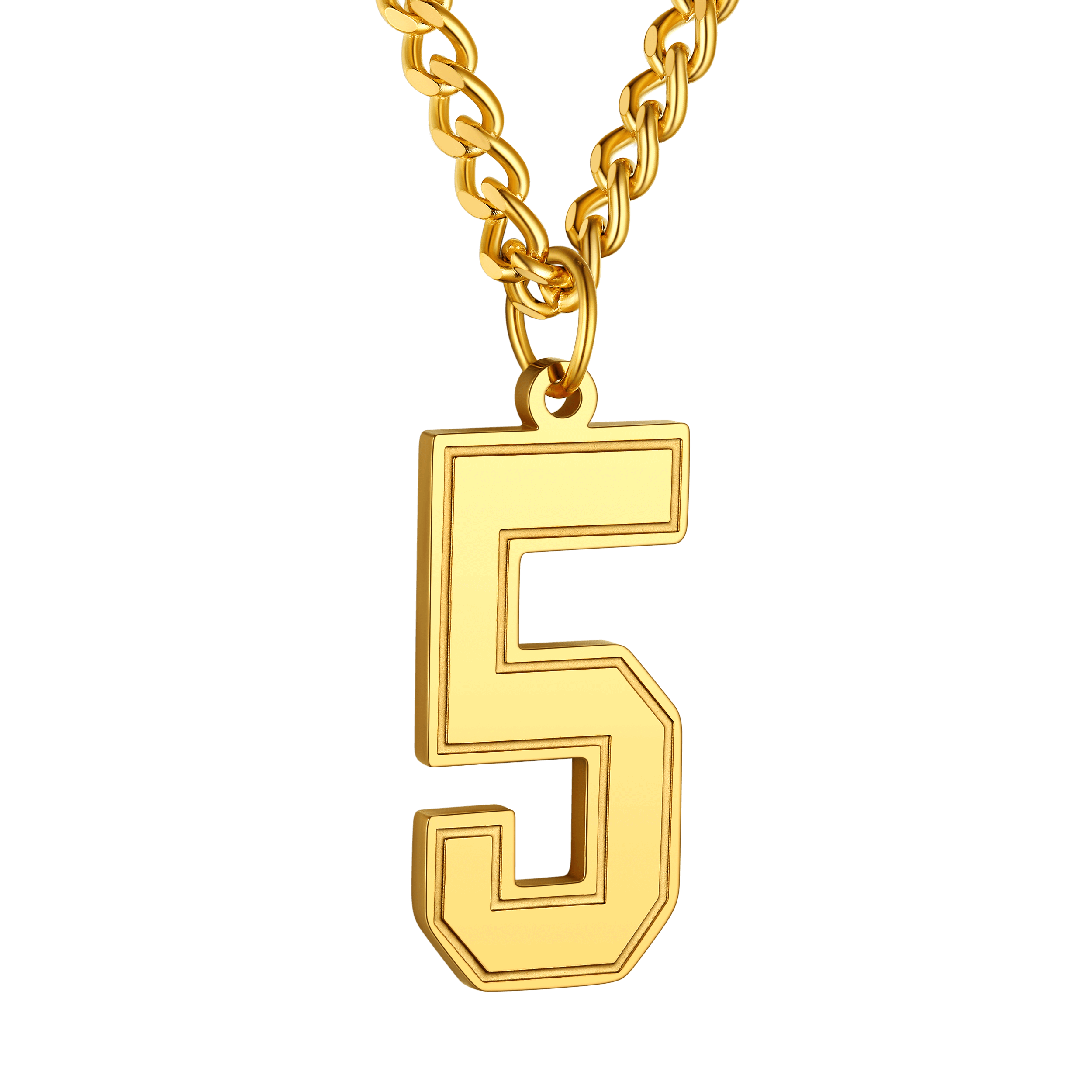Personalized Sports Jersey Number Chain Necklace for Sport Fans