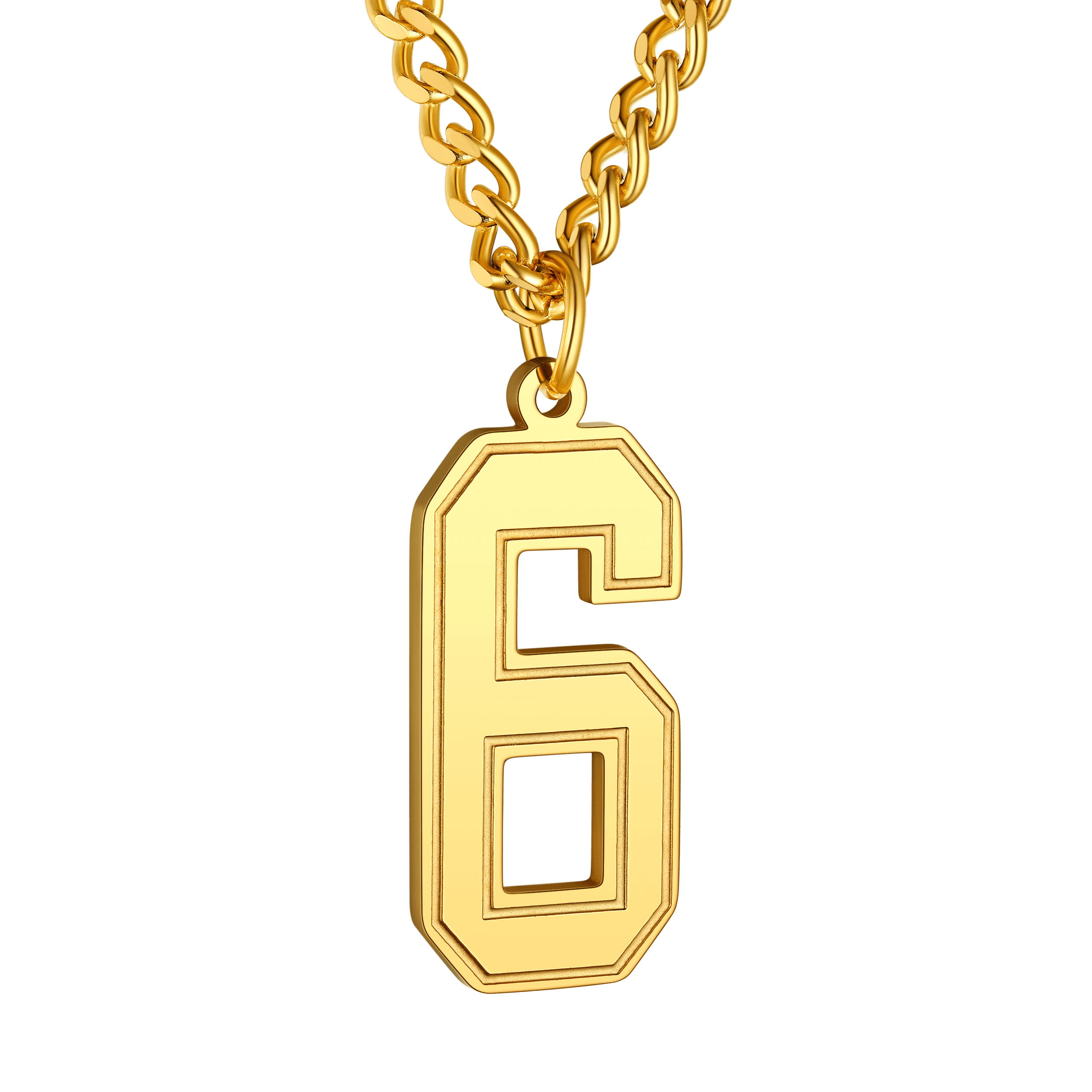 Personalized Sports Jersey Number Chain Necklace for Sport Fans