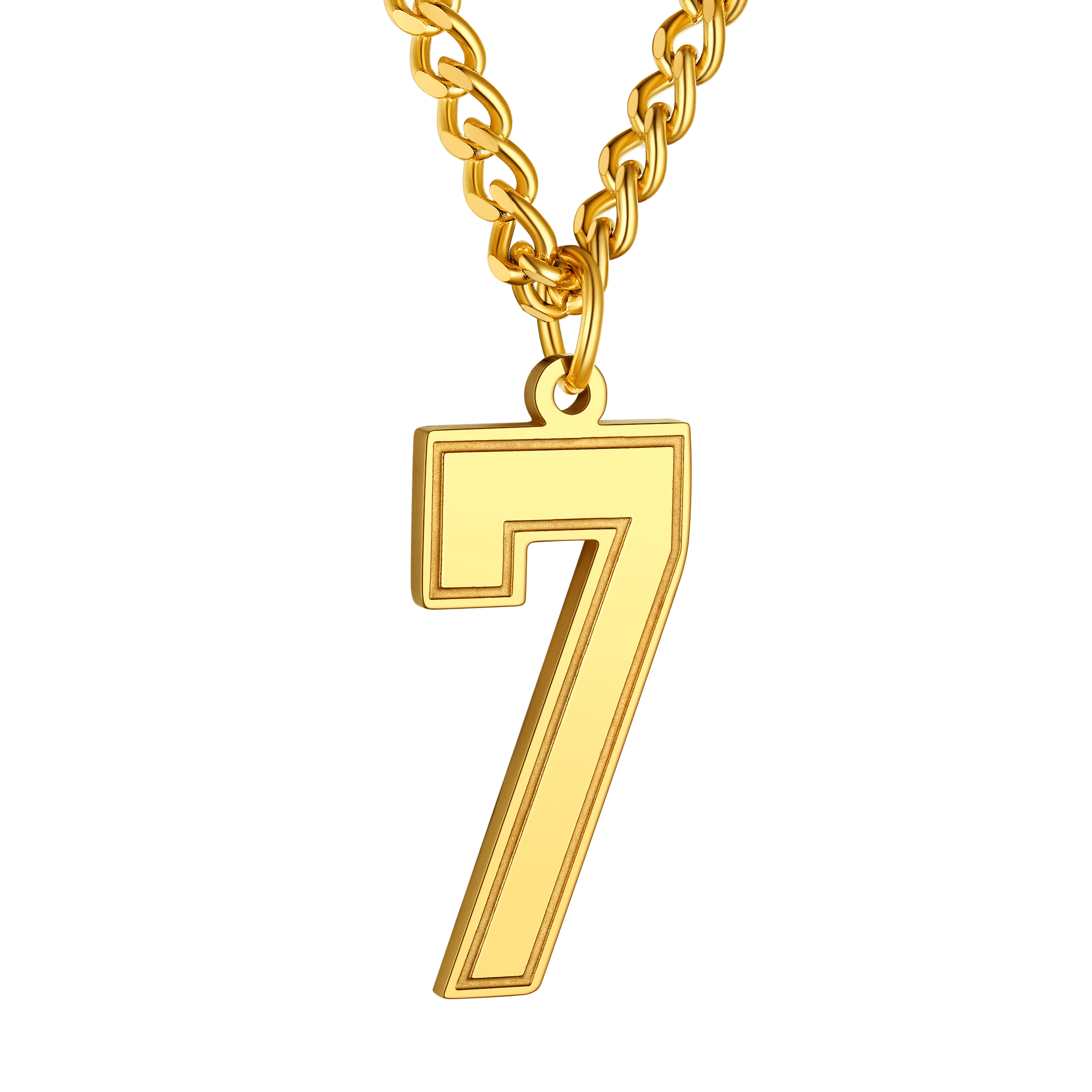 Personalized Sports Jersey Number Chain Necklace for Sport Fans