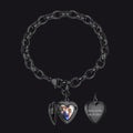 Personalized Heart Picture Locket Bracelet for Girlfriend