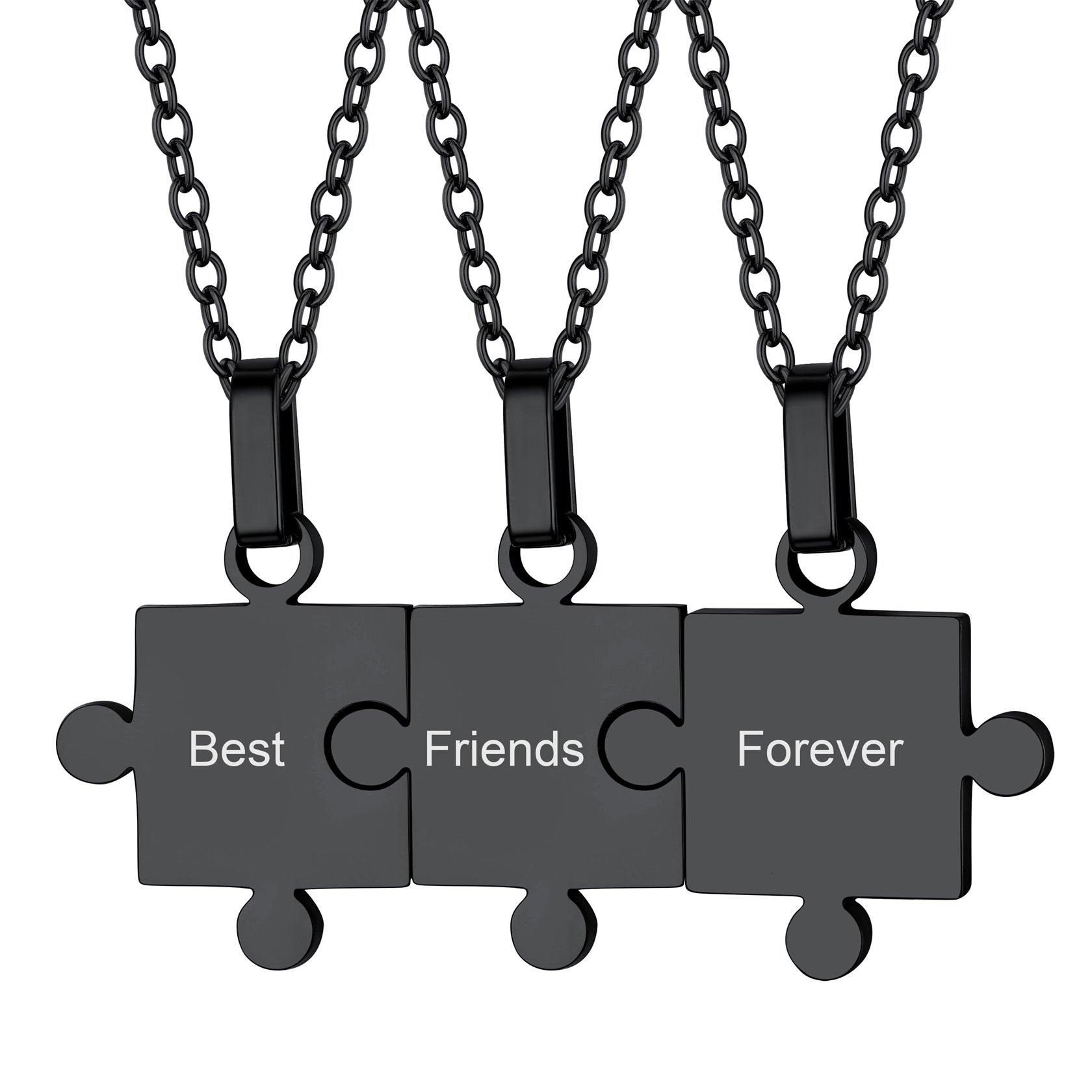 Custom Puzzle Piece Matching Pendant Necklaces Set for Family Best Friends