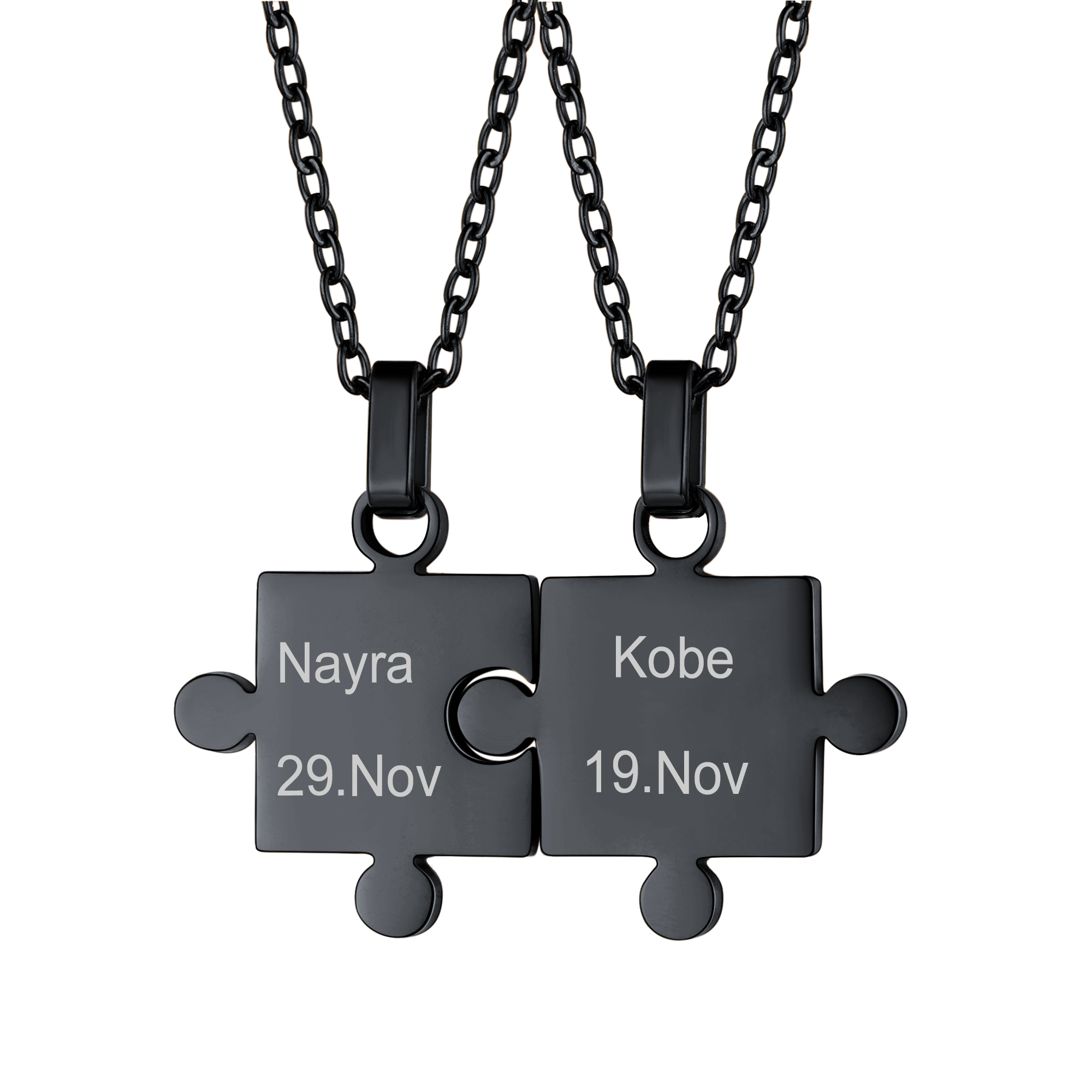 Custom Puzzle Piece Matching Pendant Necklaces Set for Family Best Friends