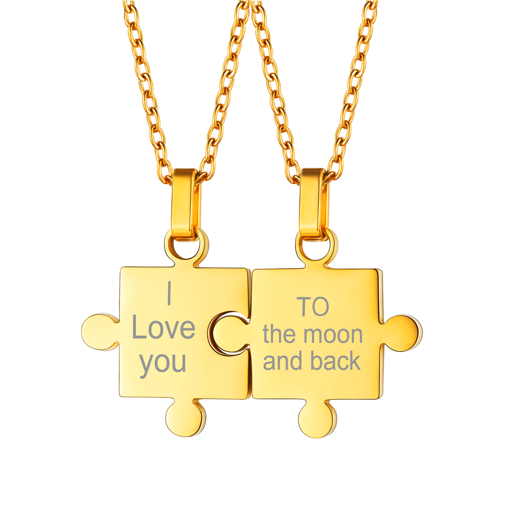 Custom Puzzle Piece Matching Pendant Necklaces Set for Family Best Friends