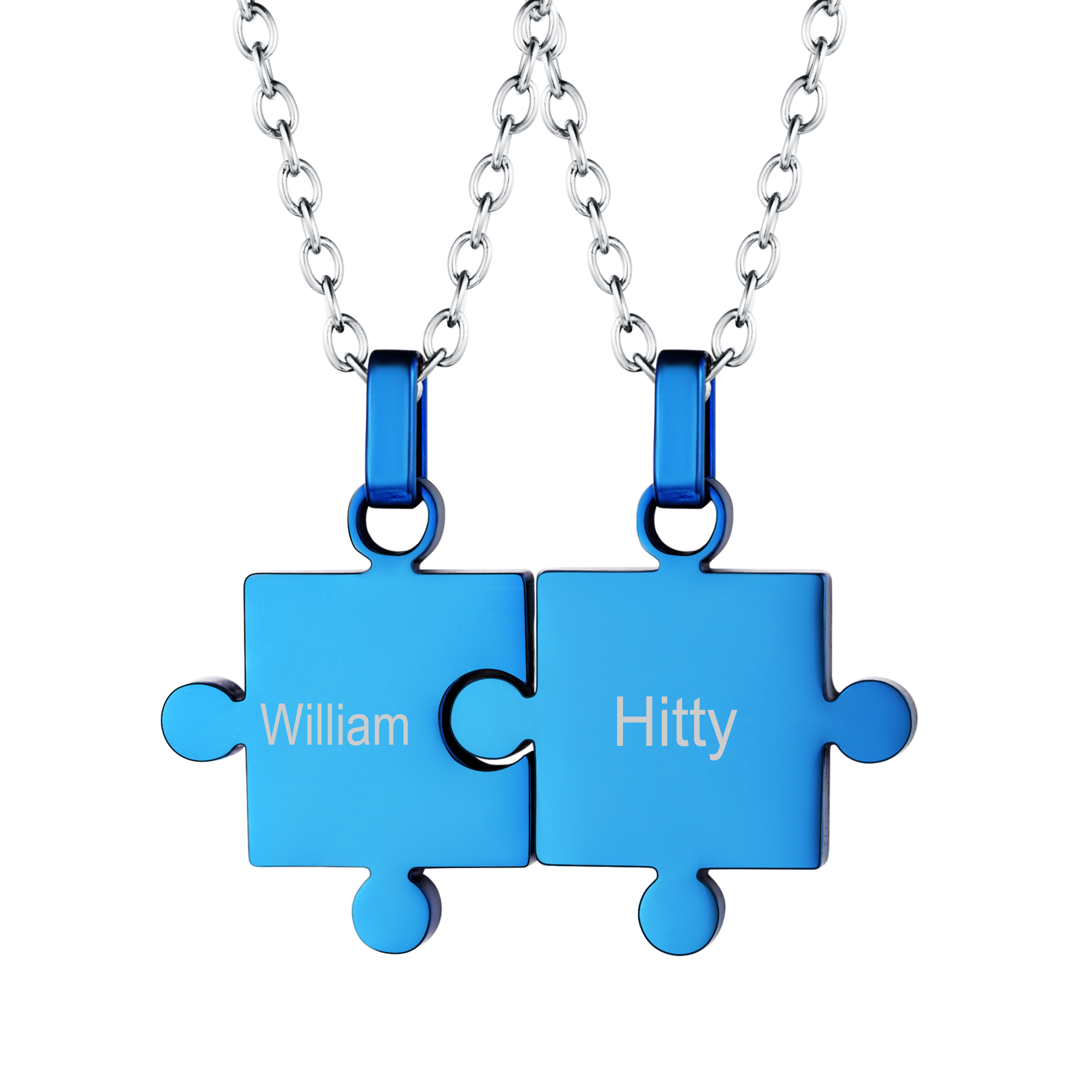 Custom Puzzle Piece Matching Pendant Necklaces Set for Family Best Friends