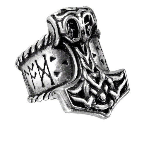 Thor's Runehammer Ring Viking Ringband by Alchemy Gothic