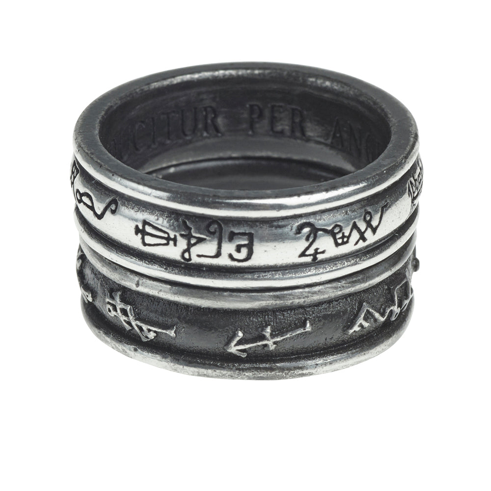 Demon Black & Angel White Ring - Alchemy Gothic Stackable Matching Ringbands