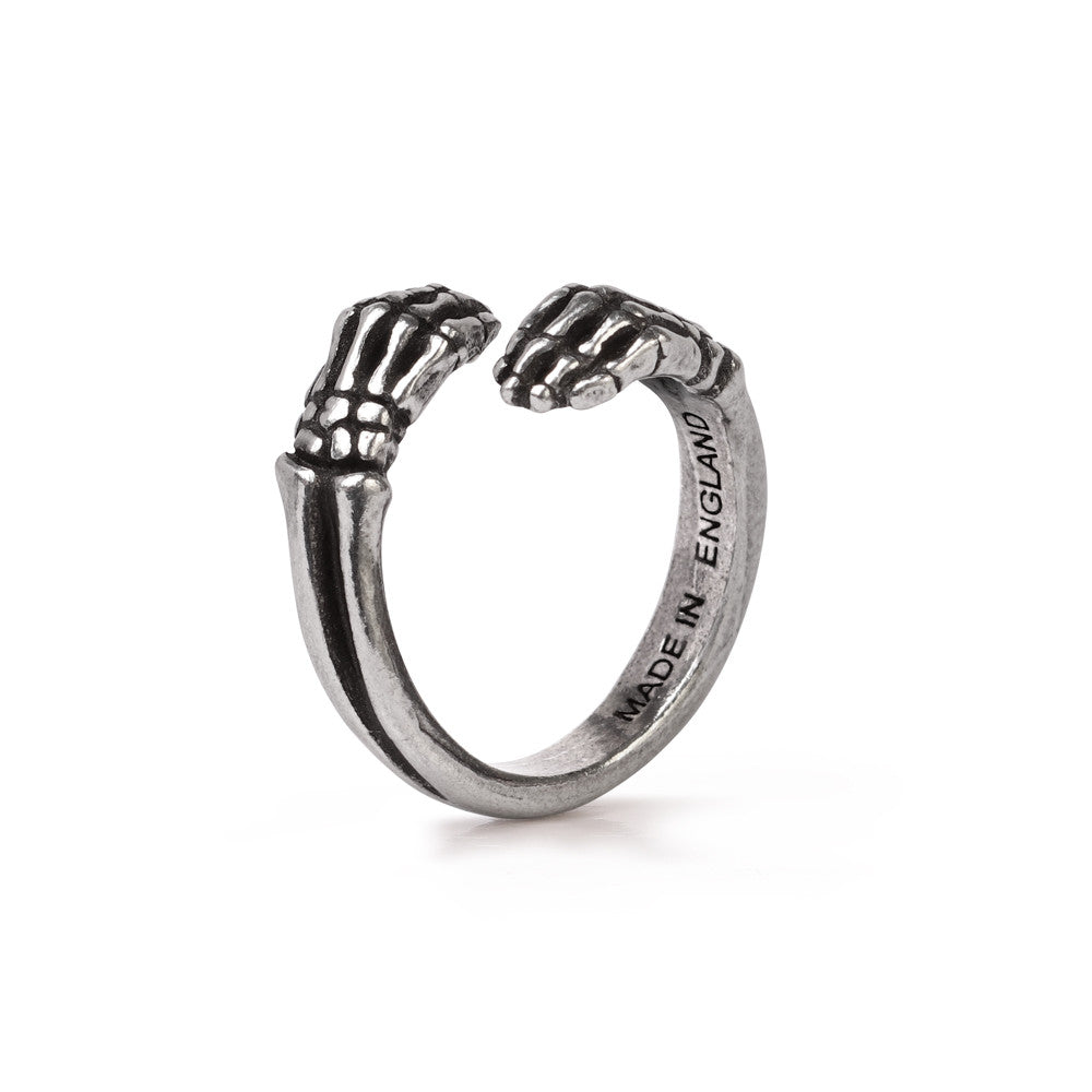 Last Embrace Skeleton Hands Ring by Alchemy Gothic