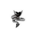 Devil Black Heart Ring by Alchemy Gothic