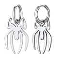 Halloween Spider Drop Hoop Earrings for