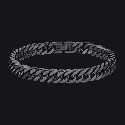 Miami Cuban Link Chain Bracelet for in Stainless Steel