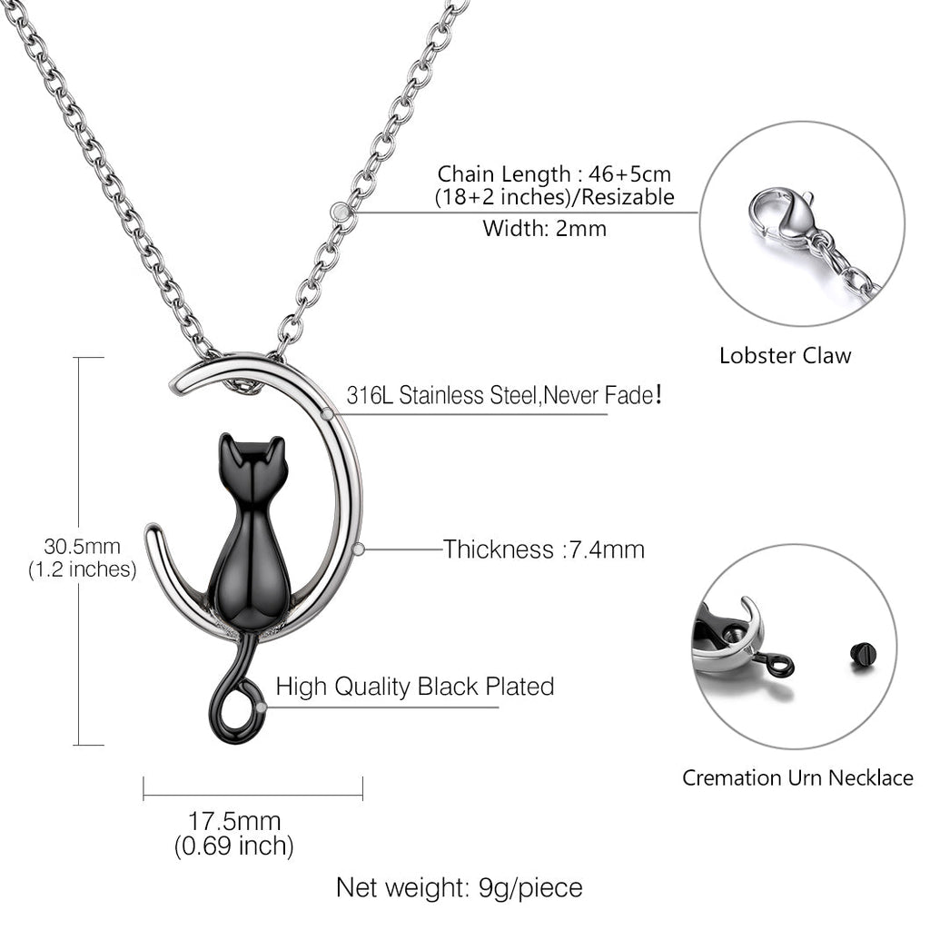 Customized Pet Cat Urn Necklace for Ashes Memorial Gift
