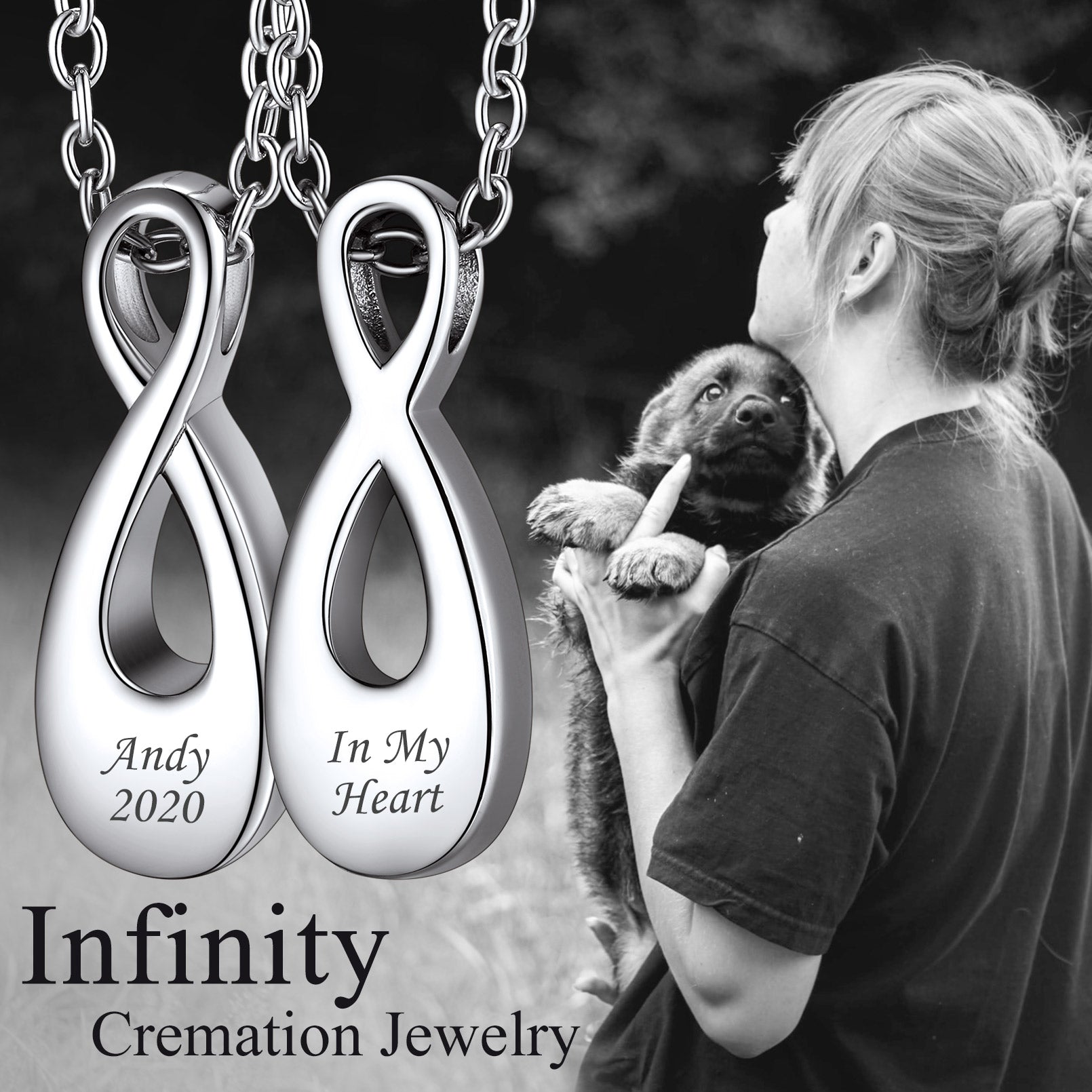 Customized Infinity Urn Necklace Cremation Jewelry for Ashes