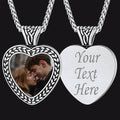 Customized Heart Photo Pendant Memorial Necklace for