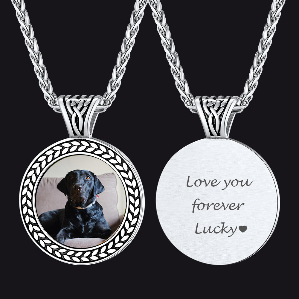 Personalized Pet Memorial Picture Necklace Pendant With Photo for