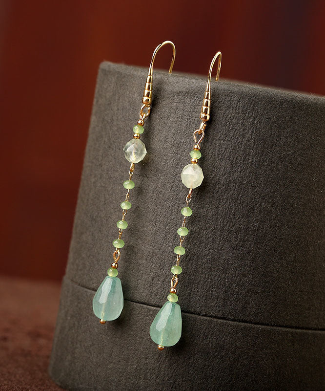 Retro Light Sterling Silver Overgild Pearl Silver Drop Earrings Tw1056