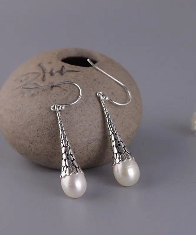 Sterling Silver Pearl Drop Earrings