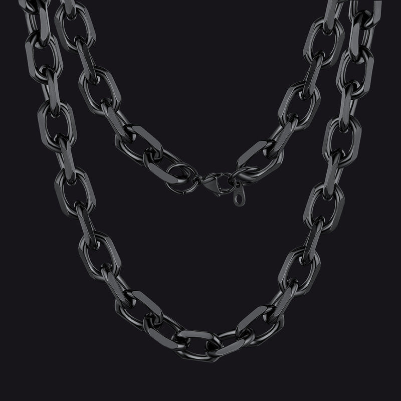 Classic Rolo Cable Link Chain Necklace Stainless Steel Chain for