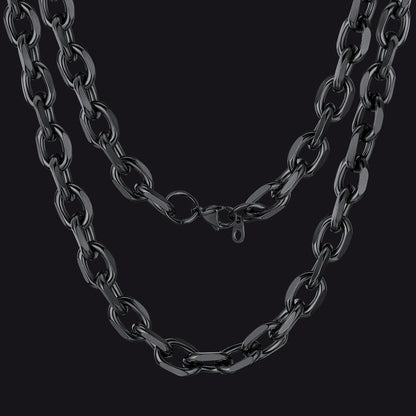 Classic Rolo Cable Link Chain Necklace Stainless Steel Chain for