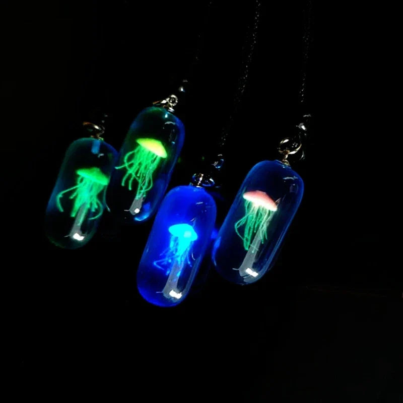 Glow in the Dark Jellyfish Necklace