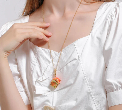 Rabbit & Mushroom House Necklace