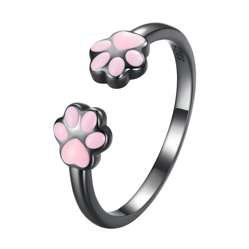 Sterling Silver Cat Paw Ring
