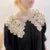 Korean Style Decorative Fake Collar Shawl Wrap Hollow Out Embroidery Sunflower Leaves Lace Necklace Short Poncho Capele