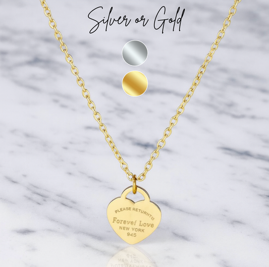 "nicole" Necklace 💕 Stainless Steel Luxe Heart Chain Necklace