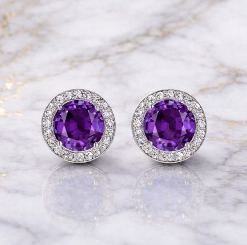 Diana Earrings - White Gold Plated