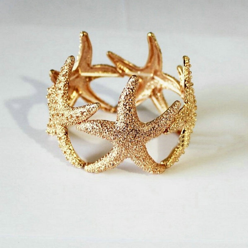 Gold Starfish Adjustable Bracelet