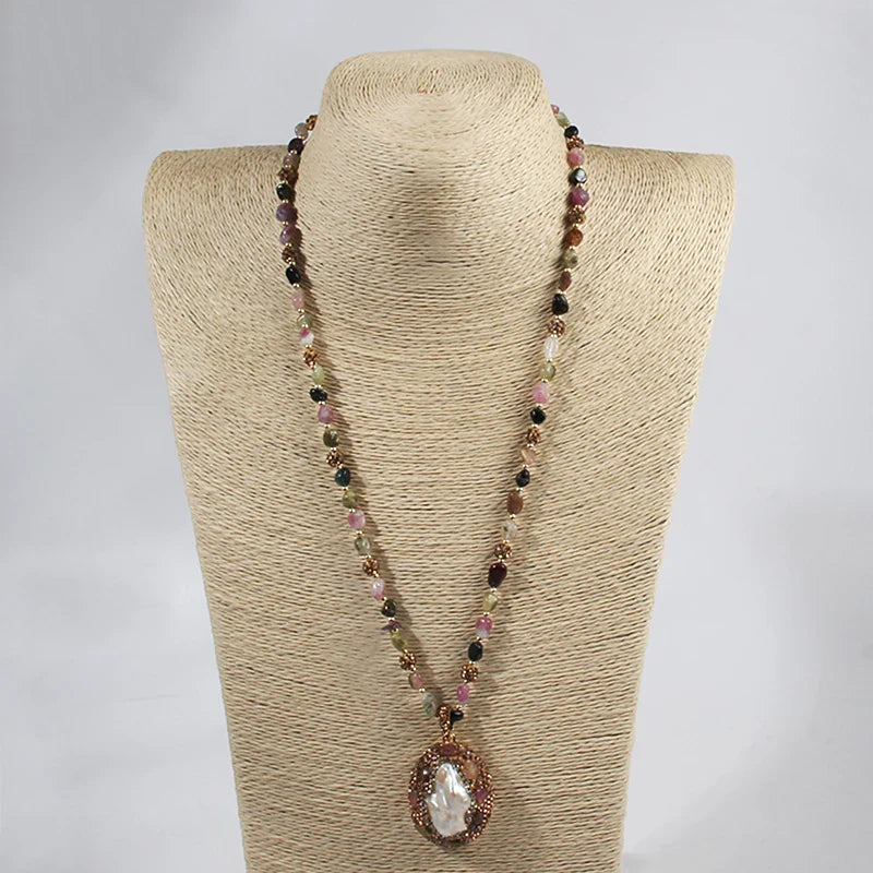 Baroque Chip Stone Necklace